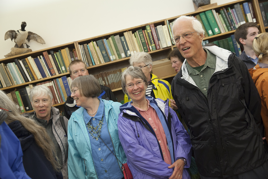 Front right. Lois Robertson and past QUBS Director Raleigh Robertson attending the opening of the Jack Hambleton Library.