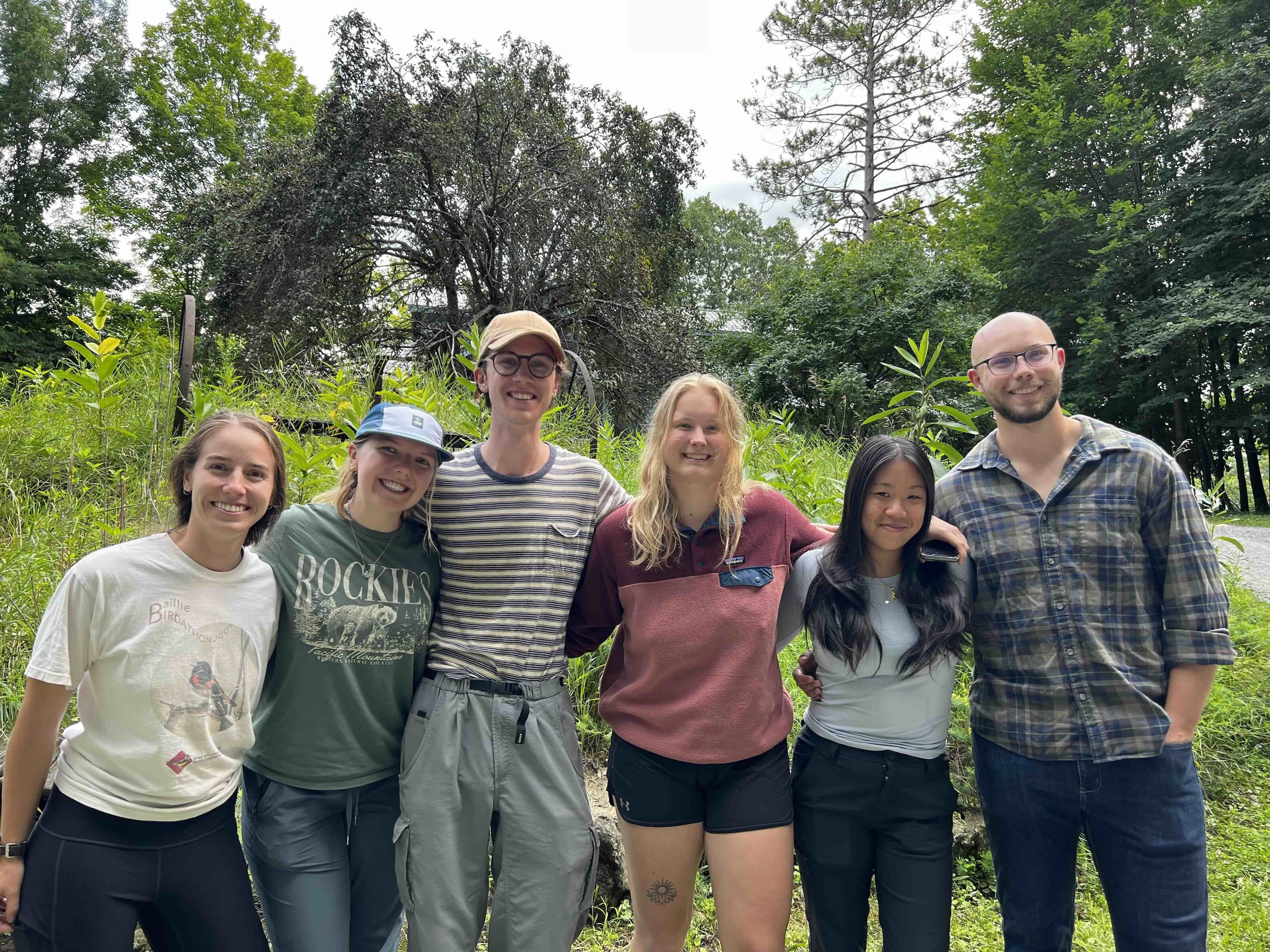 2023 SWEP interns and tree swallow bander Amy Wilson