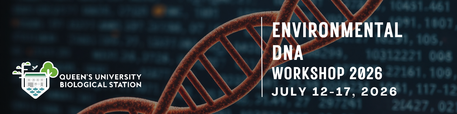 DNA image with title and dates of the 2026 eDNA workshop