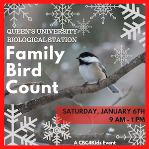 Family Bird Count, Saturday, January 6th, 9am - 1pm